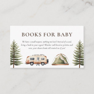 Camping Forest Watercolor Baby Shower Enclosure Card
