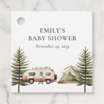 Camping Forest Watercolor Baby Shower