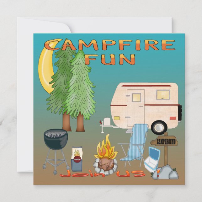 Camping Fun Invitations (Front)