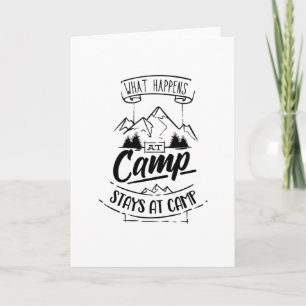 Camping Funny Camper Saying Campground Card