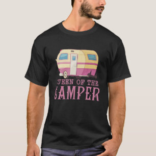 Camping Funny Queen Vintage RV Van Of The Camper R T-Shirt