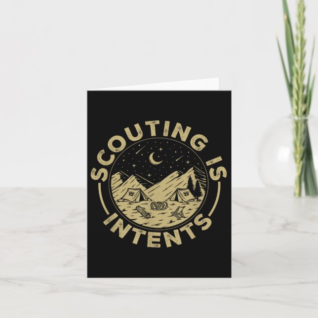 Camping Funny Scout Camper Scouting Is Intents  Card (Front)