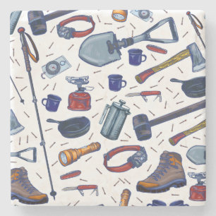 Camping Gear Adventure Lover Coasters
