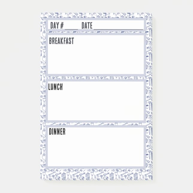 Camping Gear Themed Menu Planning Tool Post-it Notes (Front)
