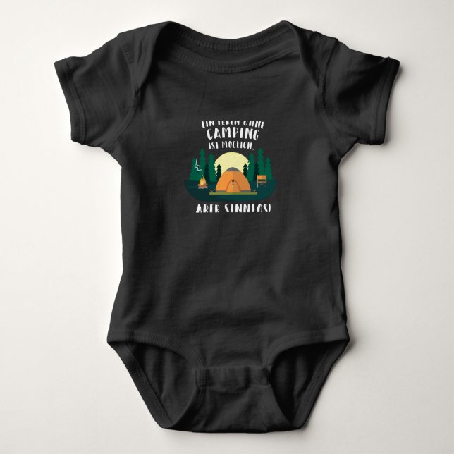 Camping german baby bodysuit (Front)