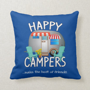 Camping Gifts  Happy Camper Throw Pillow