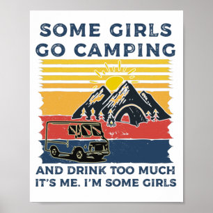 Camping Girl Funny Gifts Poster