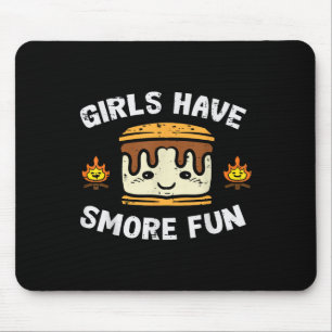 Camping Girls Have Smore Fun Camper Girls Kids Tod Mouse Pad