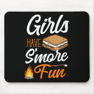 Camping Girls Have Smore Fun Campfire Marshmallow Mouse Pad