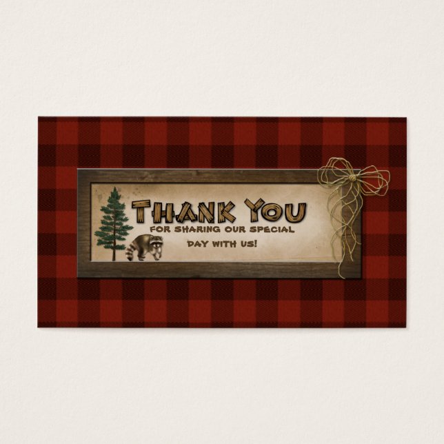 Camping, Glamping, Carte de Faveur Mariage Nature (Devant)