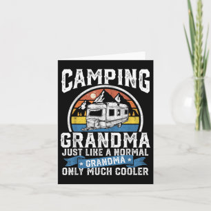 Camping Grandma Funny Camper Rv Retro Outdoors Wom Card