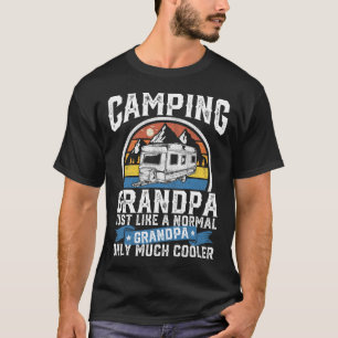 Camping Grandpa Funny Camper Rv Retro Papa Outdoor T-Shirt