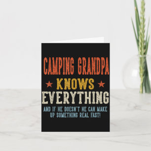 Camping grandpa knows everything father's day card