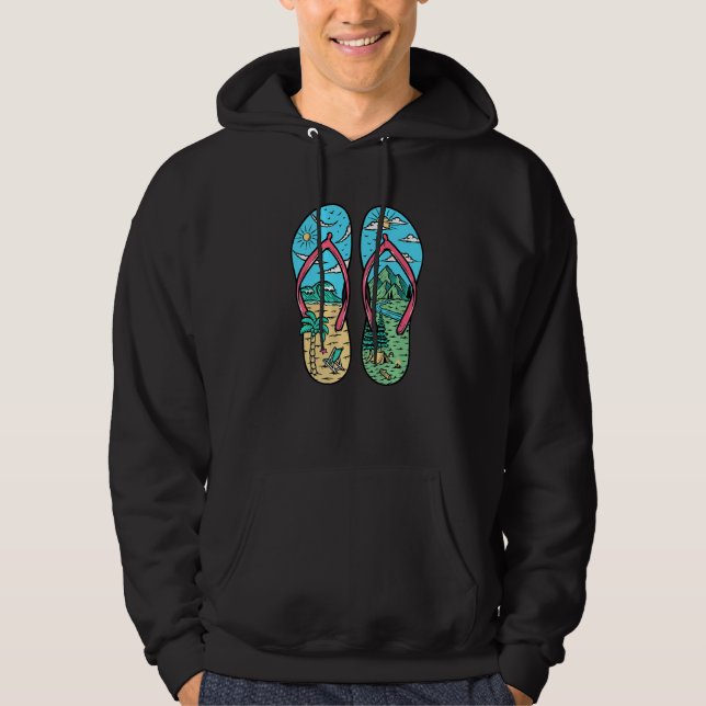 Camping Graphics Inside Sandals Campers   Hoodie (Front)