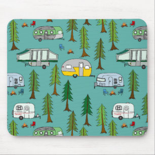 Camping grounds background mouse pad
