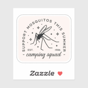 Camping group mosquito funny summer camp trip