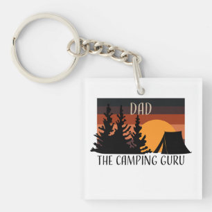 Camping Guru Dad Nature Lover Keychain