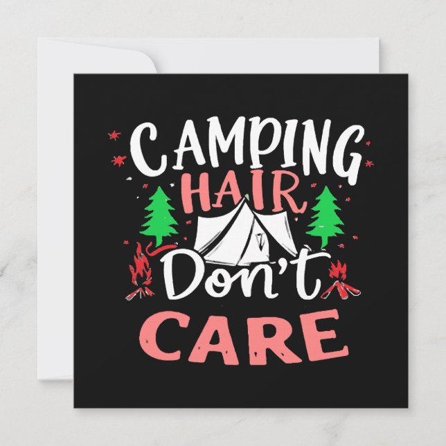 Camping Hair Don't Care Funny (Front)