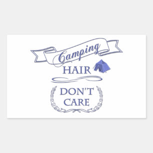 Camping Hair Don't Care Sticker