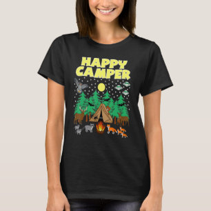 Camping Happy Camper Camping With Critters Animals T-Shirt