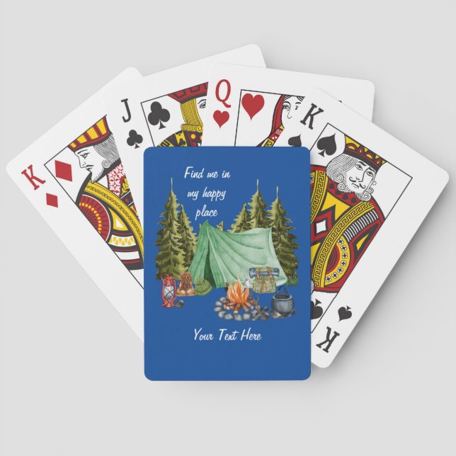 Camping Happy Place  Playing Cards (Back)