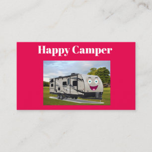 Camping Happy Retirement in ithe RV by Funnycoomb Business Card