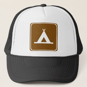 Camping Highway Sign Trucker Hat