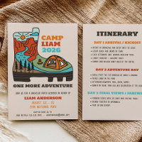 Camping Hiking Bachelor Party Weekend Invitation