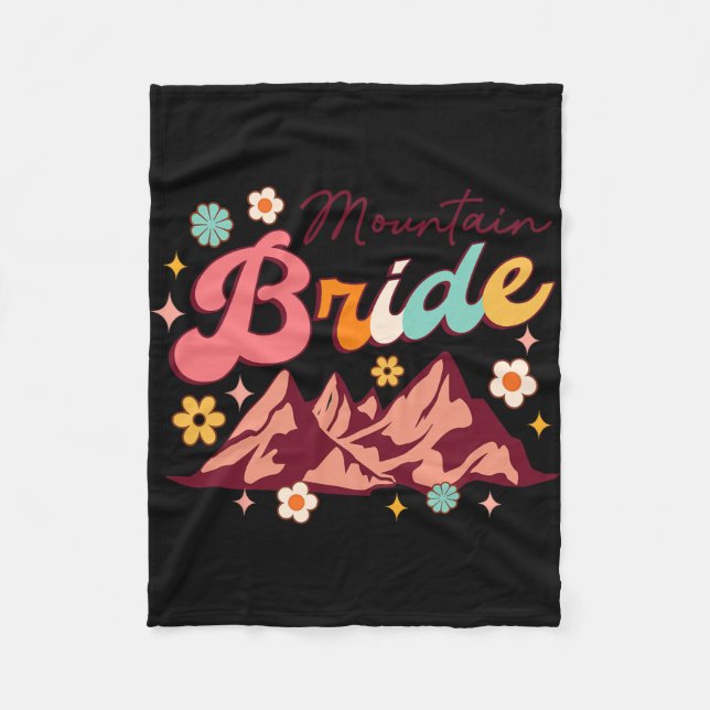 Camping Hiking Bachelorette Mountain Bride To Be B Fleece Blanket (Front)