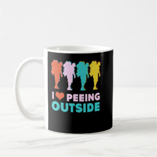 Camping Hiking Gift- I Love Peeing Outside- Hiker Coffee Mug