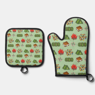 Camping Hiking Outdoor Summer Camp Towel Oven Mitt & Pot Holder Set