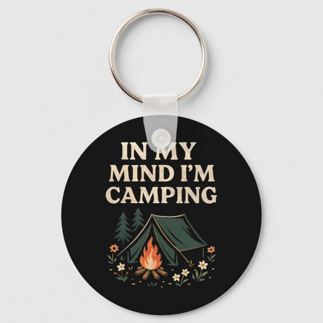 Camping Hiking Walking Vacation  Keychain (Front)