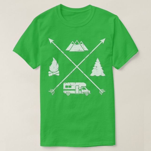 Camping hipster RV  T-Shirt (Design Front)
