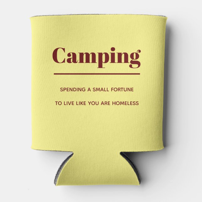 Camping Humour Funny RV Joke for Campers Can Cooler (Front)