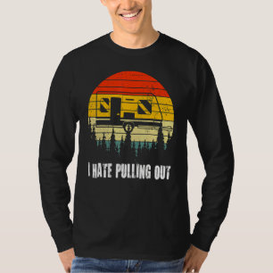 Camping I Hate Pulling Out Retro Travel Trailer 1 T-Shirt