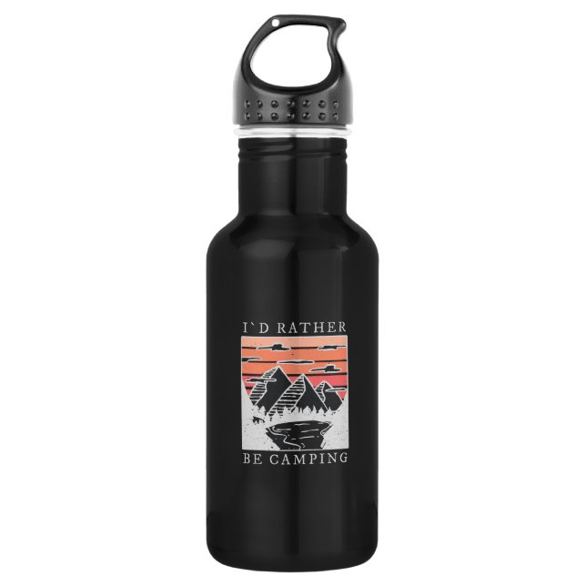 Camping - I Would Rather Be Camping 532 Ml Water Bottle (Front)