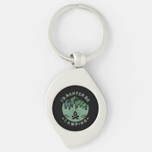 Camping - I'D Rather Be Camping Keychain