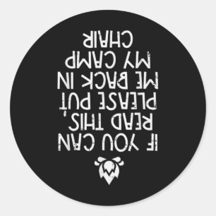 Camping If You Can Read This Funny Camper Men Wome Classic Round Sticker