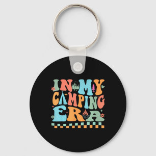 Camping In My Camping Era Retro Groovy Summer For Keychain