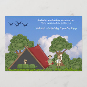 Camping in the Woods Invitation