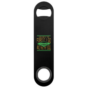 Camping - Into The Forest I Go Funny Camping Bar Key