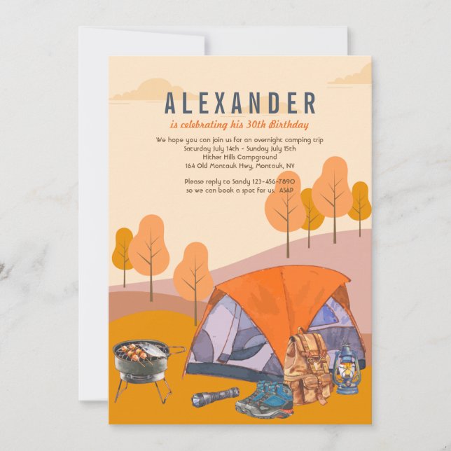 Camping Invitation (Front)