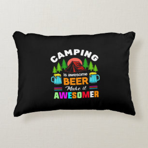 Camping is Awesome Beer Make it Awesomer-67357 Accent Pillow