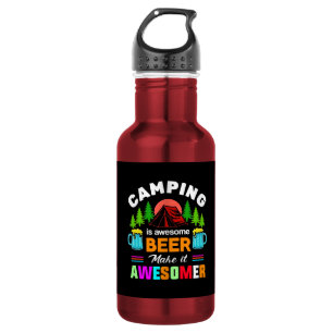 Camping is Awesome Beer Makeit Awesomer-67357 532 Ml Water Bottle