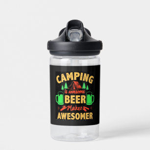 Camping is Awesome Beer Makeit Awesomer-67357 Water Bottle
