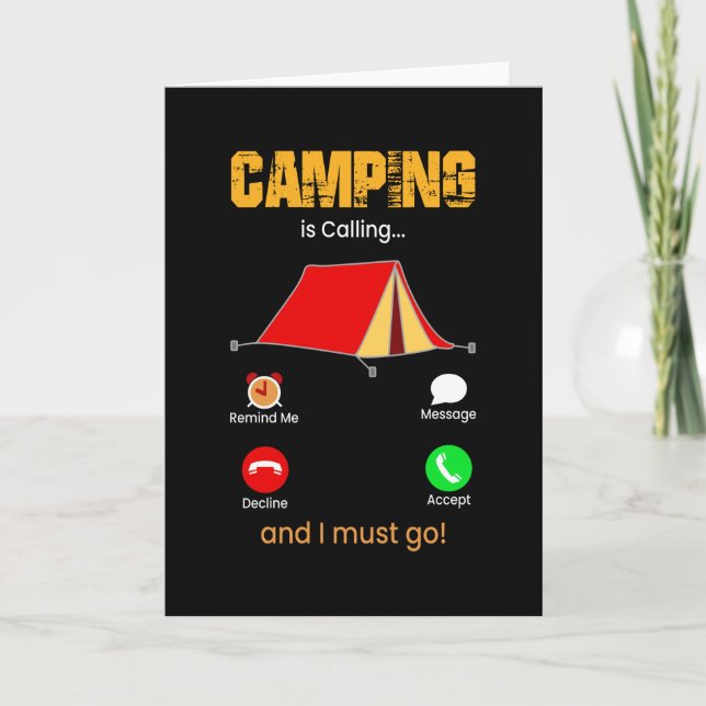 Camping is Calling Card (Front)