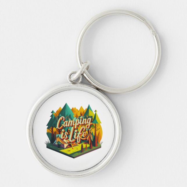 Camping is Life Keychain (Front)
