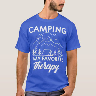 Camping is My Favorite Therapy Adventure Camping T-Shirt