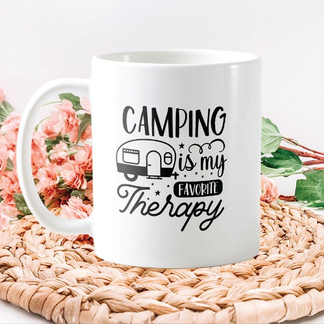 Camping is My Favourite Therapy Coffee Mug (Creator Uploaded)
