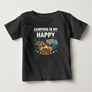 Camping Is My Happy Place Baby T-Shirt